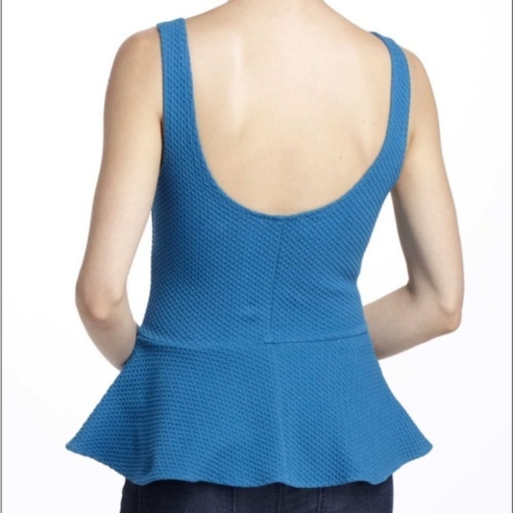 Ganni Teal Peplum Top S - Picture 2 of 9